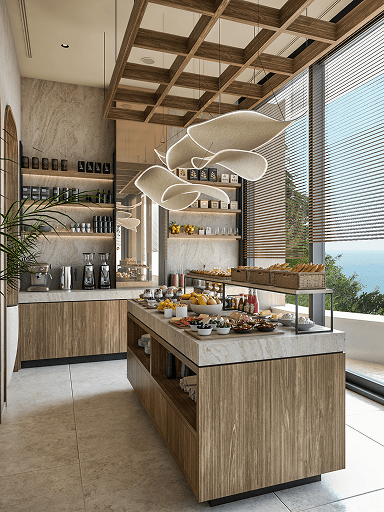 Restaurant and bar
