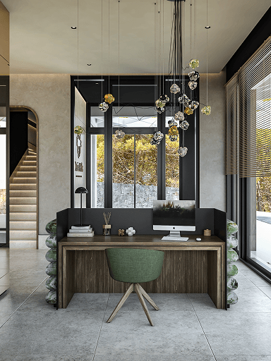 Reception with concierge service and bar